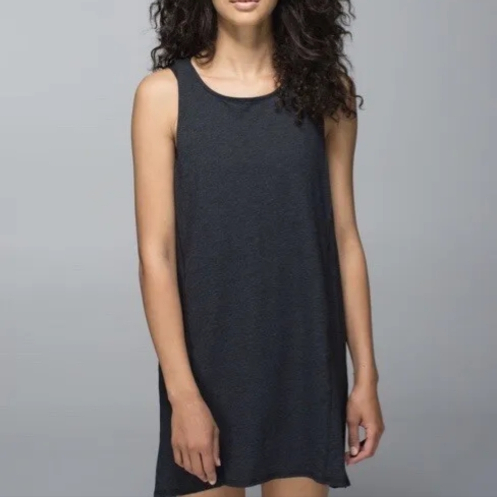 Lululemon Salutation To Savasana Heathered Grey Sleeveless Dress Size 6